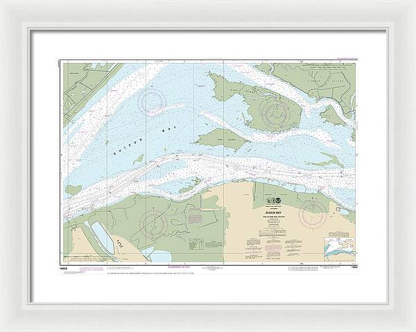 Nautical Chart-18658 Suisun Bay-roe Island-vicinity - Framed Print