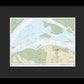Nautical Chart-18658 Suisun Bay-roe Island-vicinity - Framed Print