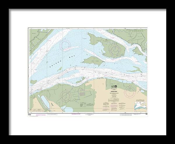 Nautical Chart-18658 Suisun Bay-roe Island-vicinity - Framed Print
