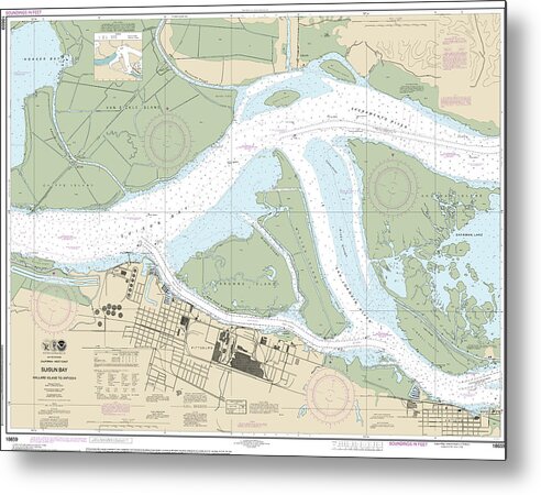 Nautical Chart-18659 Suisun Bay-mallard Island-antioch - Metal Print