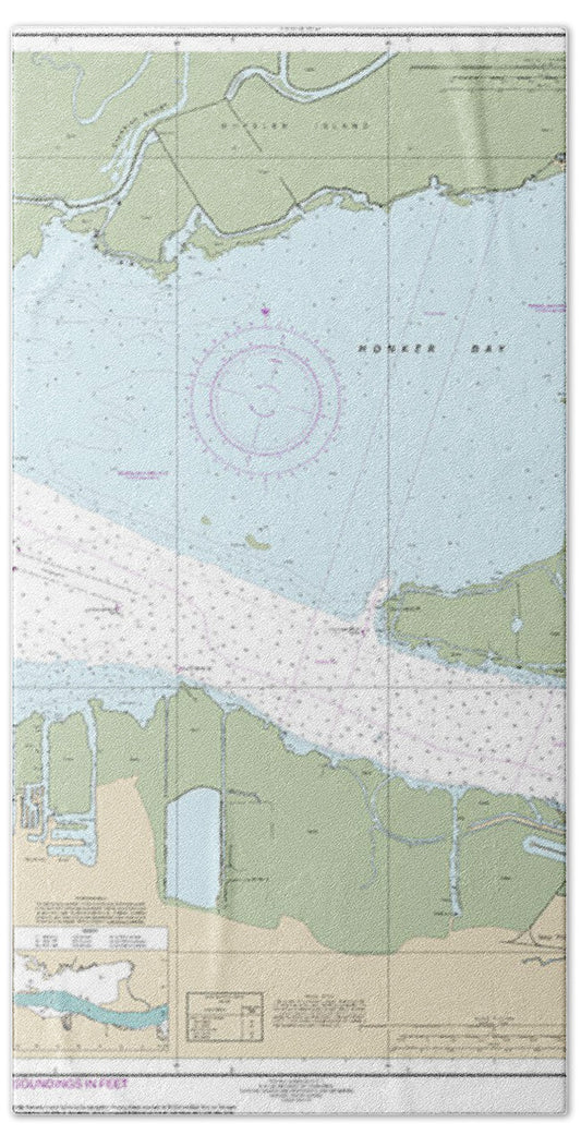Nautical Chart-18666 Suisun Bay Middle Ground-new York Slough - Beach Towel