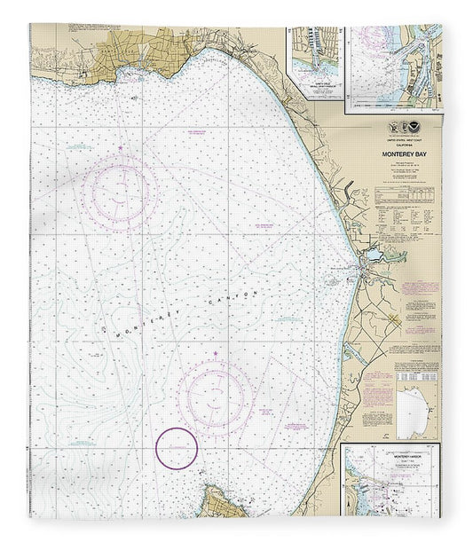 Nautical Chart-18685 Monterey Bay, Monterey Harbor, Moss Landing Harbor, Santa Cruz Small Craft Harbor - Blanket