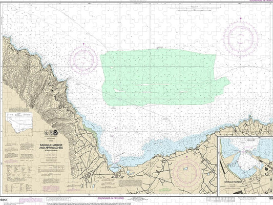 Nautical Chart-19342 Kahului Harbor-approaches, Kahului Harbor - Puzzle