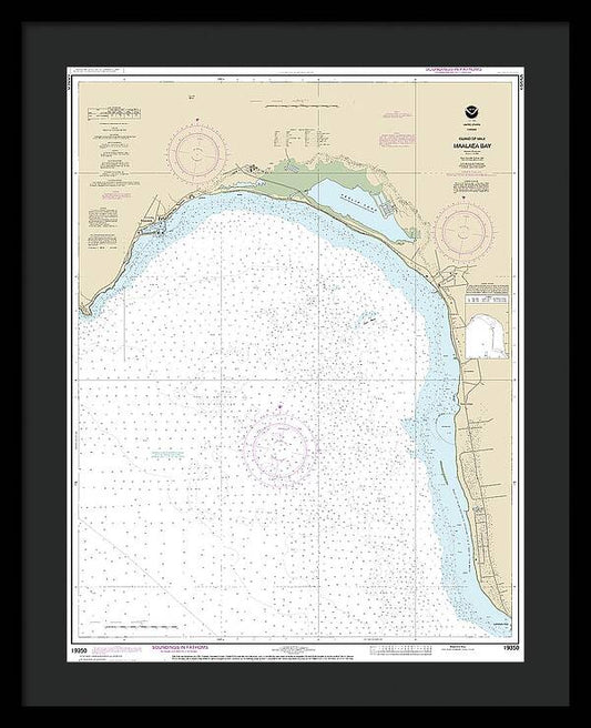 Nautical Chart-19350 Island-maui Maalaea Bay - Framed Print