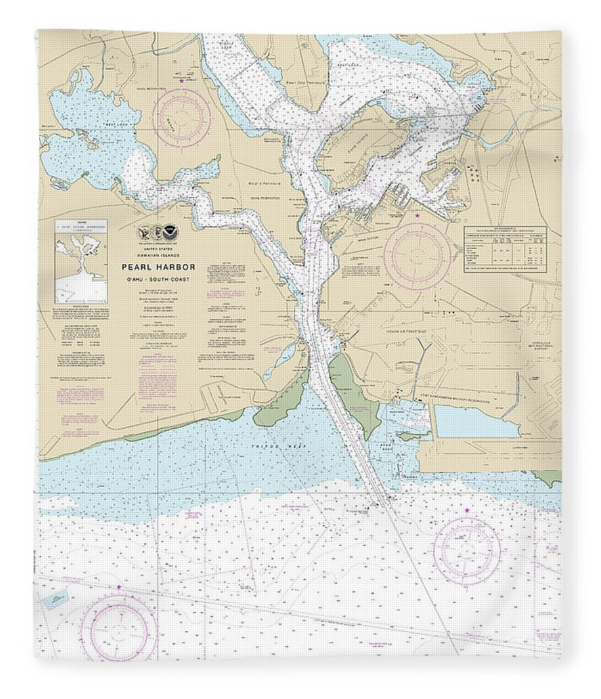 Nautical Chart-19366 Pearl Harbor Oahu South Coast - Blanket