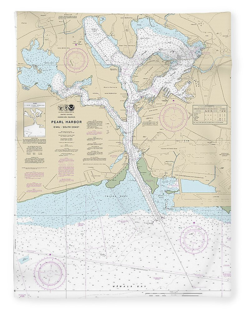 Nautical Chart-19366 Pearl Harbor Oahu South Coast - Blanket