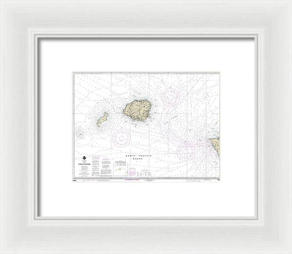 Nautical Chart-19380 Oahu-niihau - Framed Print