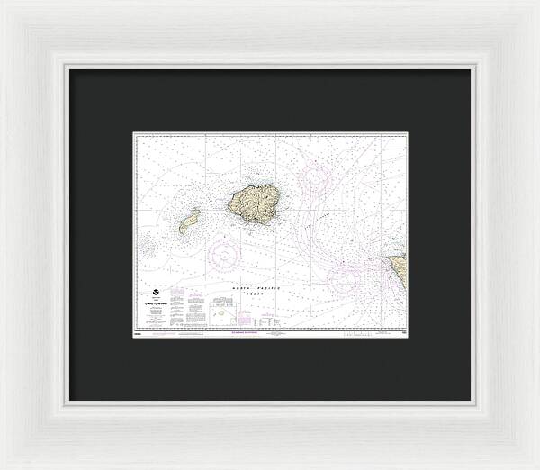 Nautical Chart-19380 Oahu-niihau - Framed Print
