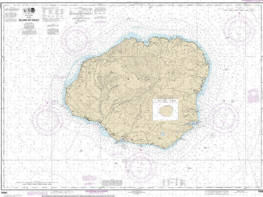 Nautical Chart-19381 Island-kauai - Puzzle