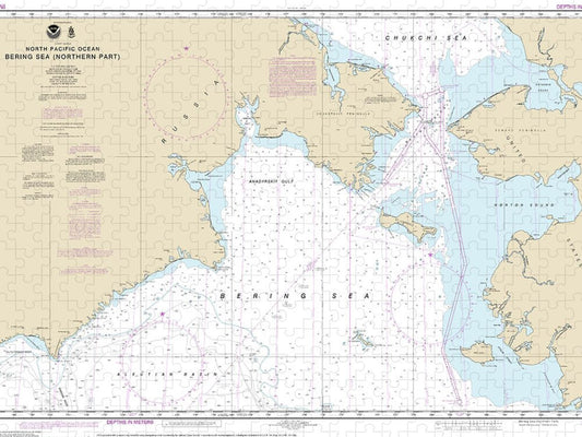 Nautical Chart-514 Bering Sea Northern Part - Puzzle