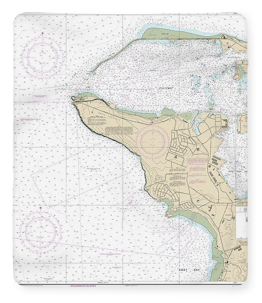 Nautical Chart-81054 Mariana Islands Apra Harbor, Guam - Blanket