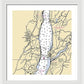 New Hamburg-new York Nautical Chart - Framed Print
