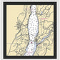New Hamburg-new York Nautical Chart - Framed Print