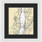 New Hamburg-new York Nautical Chart - Framed Print