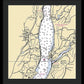 New Hamburg-new York Nautical Chart - Framed Print