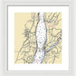 New Hamburg-new York Nautical Chart - Framed Print