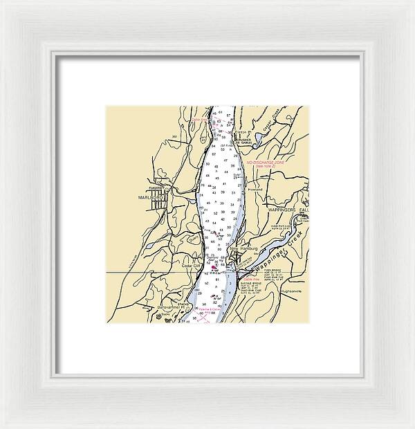 New Hamburg-new York Nautical Chart - Framed Print
