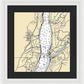 New Hamburg-new York Nautical Chart - Framed Print