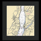 New Hamburg-new York Nautical Chart - Framed Print