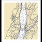 New Hamburg-new York Nautical Chart - Framed Print