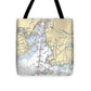 New Haven -connecticut Nautical Chart _v3 - Tote Bag