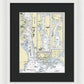 New London Connecticut Nautical Chart - Framed Print