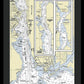 New London Connecticut Nautical Chart - Framed Print