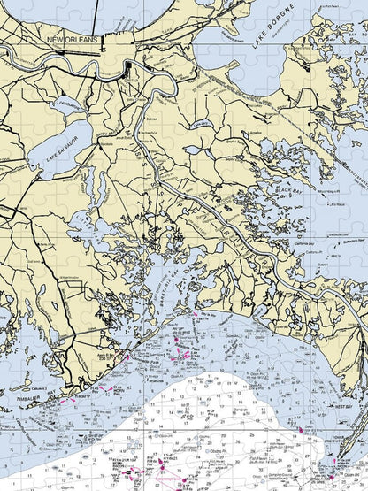 New Orleans Louisiana Nautical Chart - Puzzle