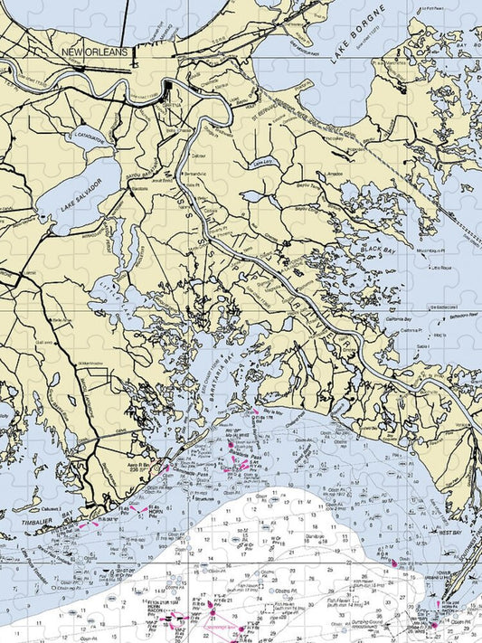 New Orleans Louisiana Nautical Chart - Puzzle