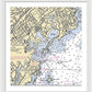 New Rochelle-new York Nautical Chart - Framed Print