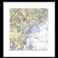New Rochelle-new York Nautical Chart - Framed Print