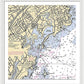 New Rochelle-new York Nautical Chart - Framed Print