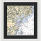 New Rochelle-new York Nautical Chart - Framed Print