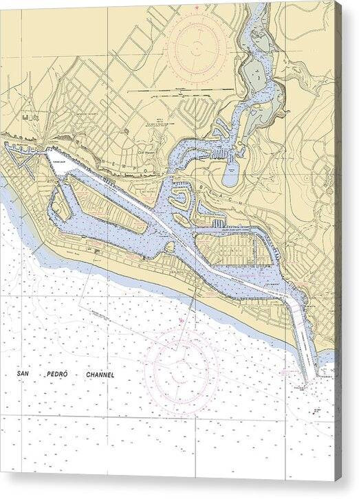 Newport Beach -california Nautical Chart _v3 - Acrylic Print
