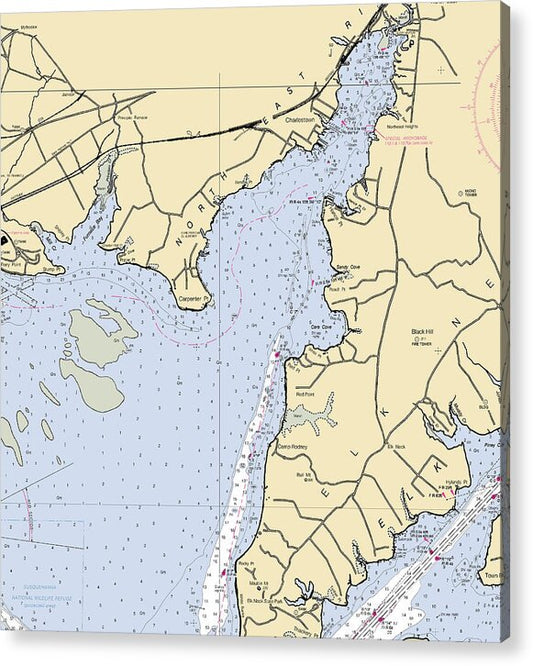 Northeast River-maryland Nautical Chart - Acrylic Print