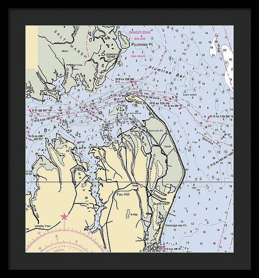 Northend Point-virginia Nautical Chart - Framed Print