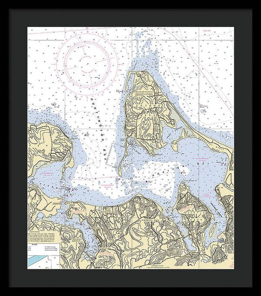 Northport Bay-new York Nautical Chart - Framed Print