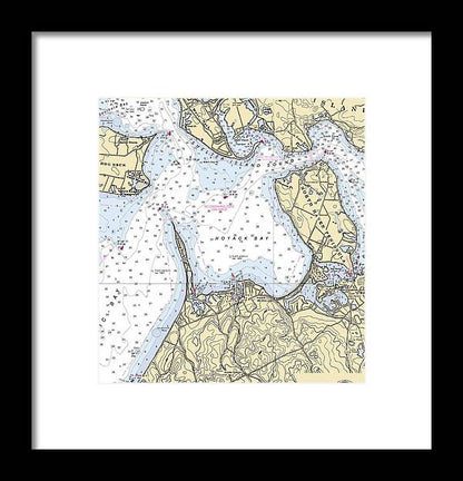 Noyack-new York Nautical Chart - Framed Print