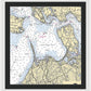 Noyack-new York Nautical Chart - Framed Print
