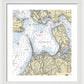 Noyack-new York Nautical Chart - Framed Print
