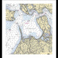 Noyack-new York Nautical Chart - Framed Print