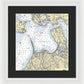 Noyack-new York Nautical Chart - Framed Print