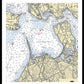 Noyack-new York Nautical Chart - Framed Print