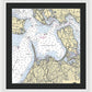 Noyack-new York Nautical Chart - Framed Print
