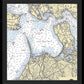 Noyack-new York Nautical Chart - Framed Print