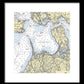 Noyack-new York Nautical Chart - Framed Print