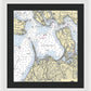 Noyack-new York Nautical Chart - Framed Print