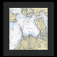 Noyack-new York Nautical Chart - Framed Print