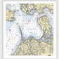 Noyack-new York Nautical Chart - Framed Print
