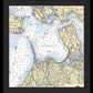 Noyack-new York Nautical Chart - Framed Print